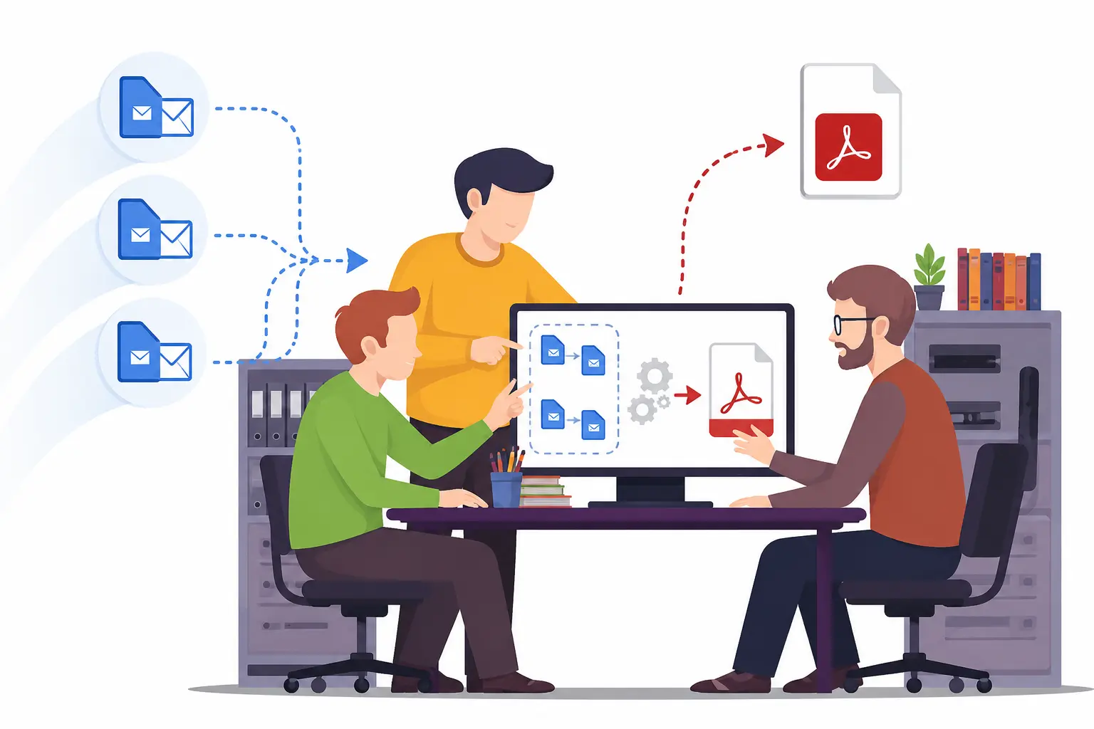 convert OST to PDF in batch